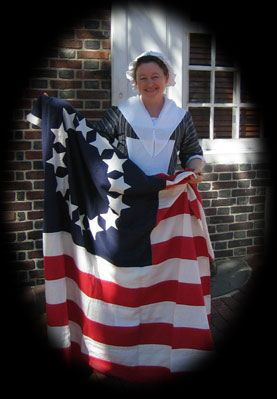 Betsy with Flag