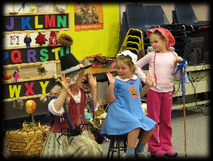 Mother Goose with kids