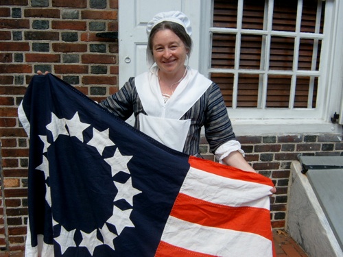 Betsy Ross and Flag